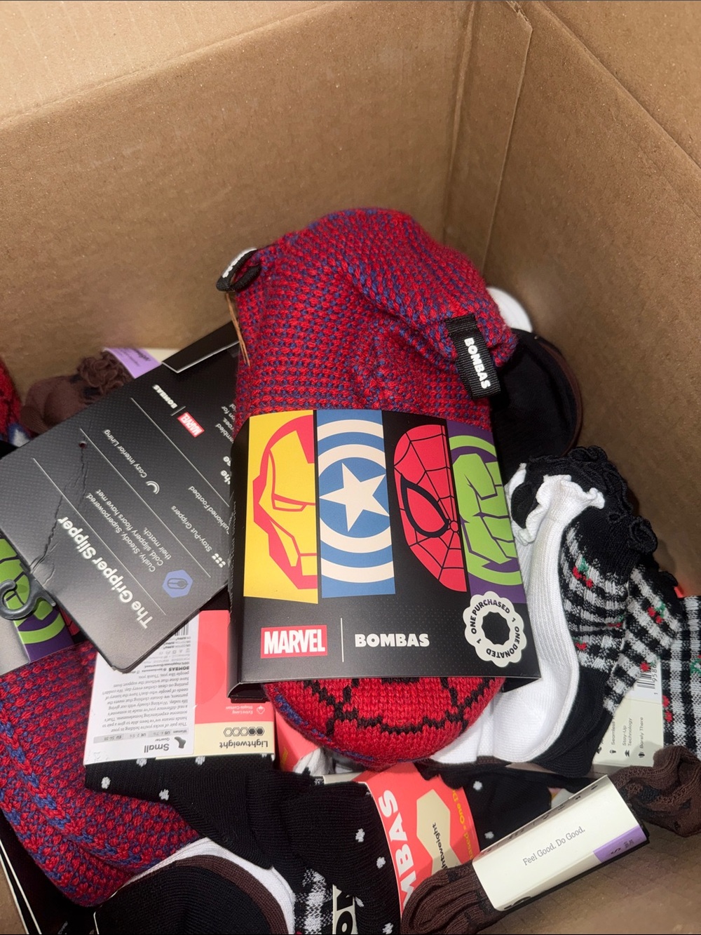 NWT Bombas The Gripper Slipper Spider-Man Size Medium